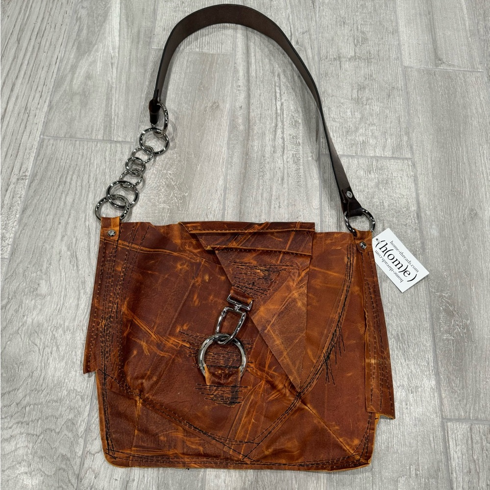 Brown Leather Messenger Bag